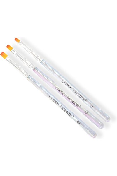 GLOBAL FASHION Professional Nail Art Brush Set Gel Polish Painting Tools for ...
