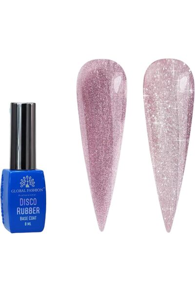 GLOBAL FASHION Professional Disco Reflective Rubber Base | 8ml | Long-lasting...
