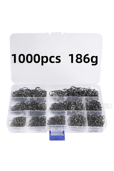 Choice 1000 قطعة، 50-1600 قطعة/علبة، خطافات صيد من الفولاذ الكربوني، قوية، حا...