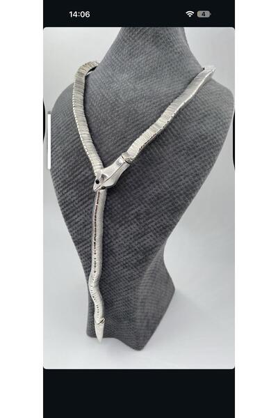 Unzilee Brand, Model, Silver, Snake Necklace