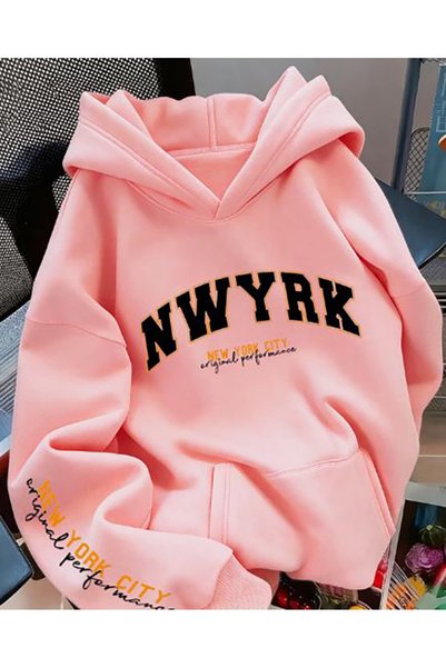 yombaa Φούτερ για ενήλικες με στάμπα λογότυπου και κουκούλα