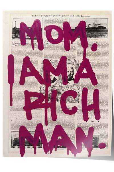 Postifull MOM I AM A RICH MAN Poster fără ramă Nr. 160523