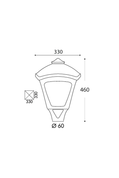 FUMAGALLİ Φωτιστικό εξωτερικού χώρου SERGIO FLAT GX53 έως 40 W μαύρο διαφανές...