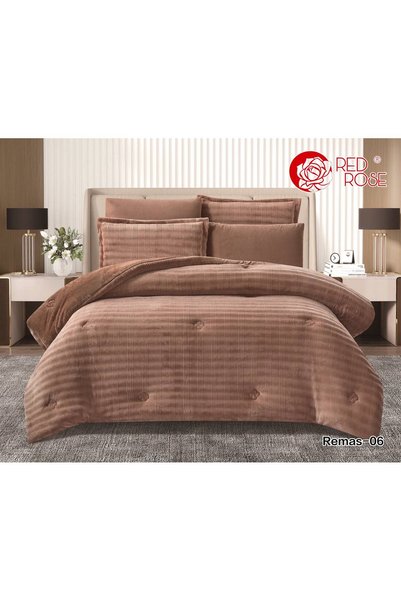 REDROSE COLOR Winter Fleece Embossed Double-Sided Bedspread _ Winter Fleece E...