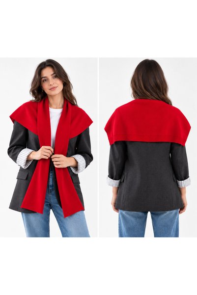 MY VİNTAGE Square Patchwork Scarf - Sports Knitwear Knitted Shoulder Scarf | ...