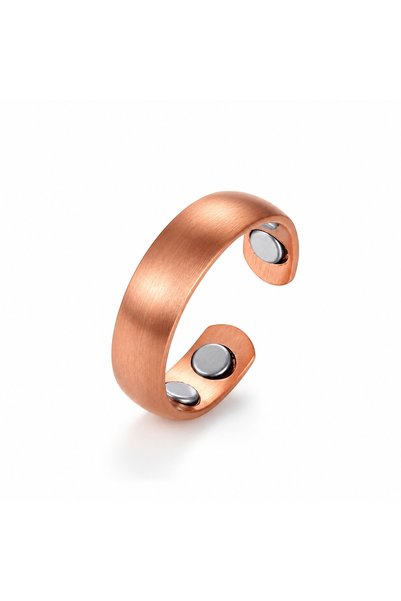 Karmashop Inel Magnetic Reglabil Clasic din Cupru, cu 4 Magneți Integrați, Un...