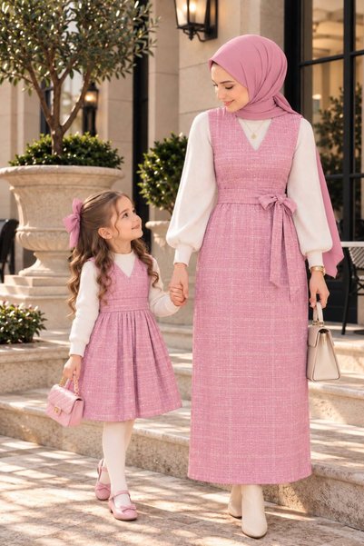 Kışlık anne kız kombin (sepete ayrı ayrı ekleyin)
