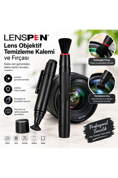Rabsev Lens Objektif Temizleme Kalemi ve Fırçası – Kamera, Fotoğraf Makinesi ...