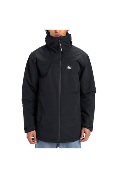 Quiksilver OVERCAST 3K ΜΠΟΥΦΑΝ ΠΑΡΚΑ ΜΑΥΡΟ S
