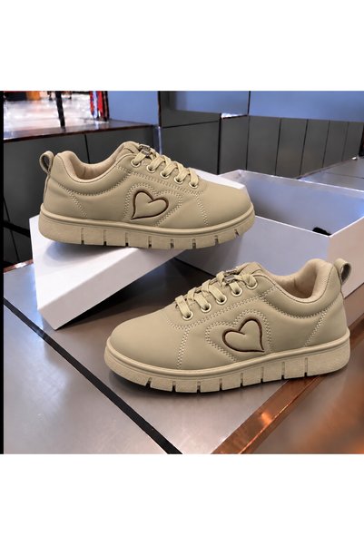 dehaine Adidași damă DOLCE LOVE, cu inimă brodată și șireturi, stil casual, S...
