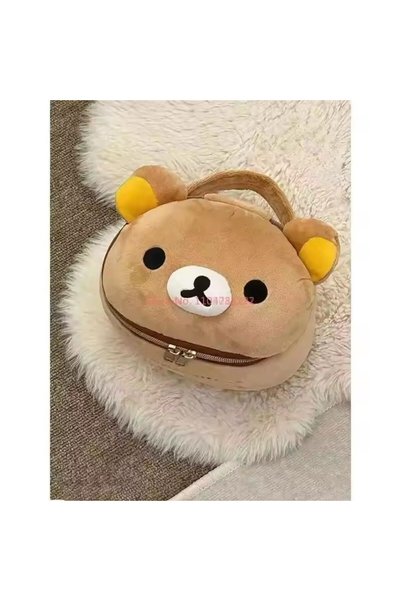 Choice Brown New Cute Rilakkuma Bear Girl Plush Elliptical Stereoscopic Makeu...