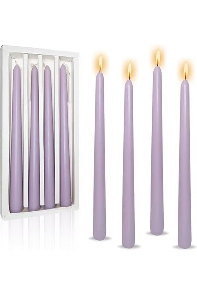 jaffiust 4PCS Tapered Candle, 10 Inch Unscented Candle Sticks, Long Tall Tape...