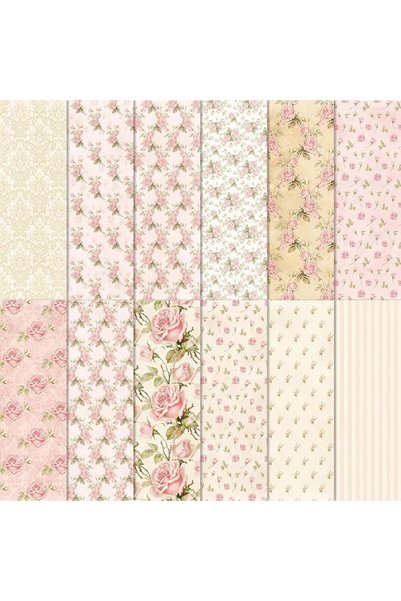 Tazweeq Decorative Craft Paper, Pink Floral Design, for DIY Card Making, Phot...