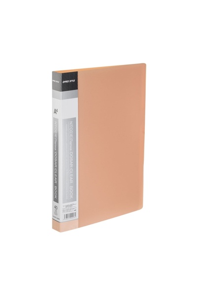 Office Style Mapa A4 cu 40 de Folii Somon Pastelat, pentru pastrare si organi...