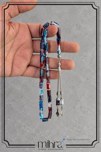 Mihra Takı Tasarım Assorted-Color Cut-Style Amber Prayer Beads – Gift-Quality...
