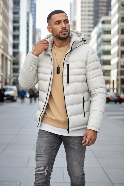 dehaine Geaca barbati de fash, fashion de iarna pentru barbati, croiala slim ...