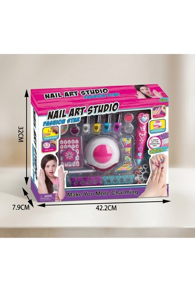 PlayFun Παιδικό σετ μανικιούρ Nail Art Studio, Fashion Star, Στεγνωτήρας, Μον...