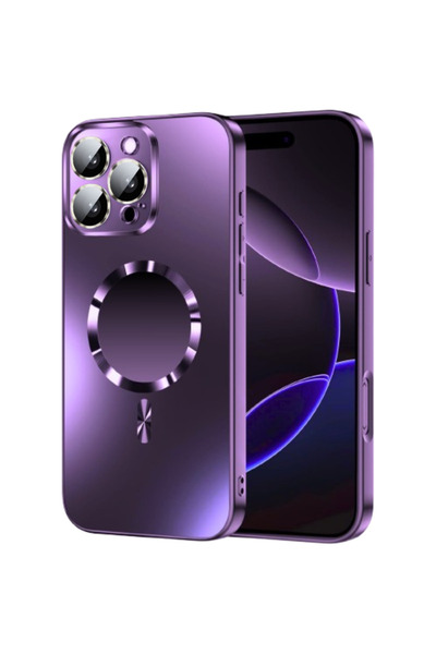 GrandMobile Husa iPhone 12 Pro Max, MagSafe, sticlă AG, rezistentă la șocuri ...