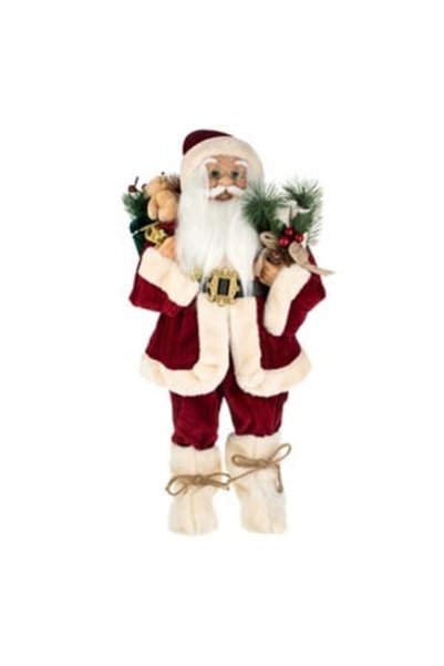 OEM Figurina Decorativa Mos Craciun cu Sac Verde 60cm