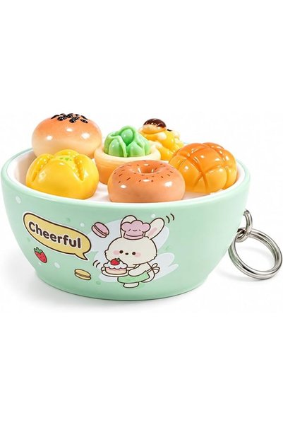 TERRIFI Keyboard Fidget Toys, Mini Keychain Toy, Bowl Press Pop Fidget Toy wi...
