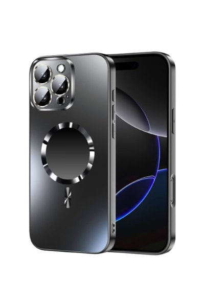 GrandMobile Husa iPhone 15 Plus, MagSafe, sticlă AG, rezistentă la șocuri - P...