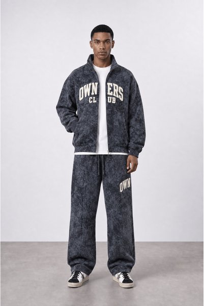 Respire Men's Tracksuit Set Zipper Jacket and Baggy Long Pants Owners Club Pr...