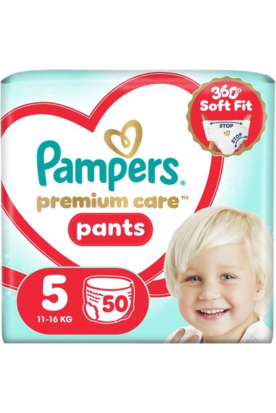 Pampers Premium Care Παντελονοπάνες Mega Box Μέγεθος 5, 11kg-16kg, 50 τεμ.