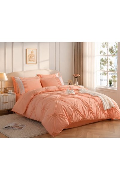 JOJO HOME Σετ Κλινοσκεπασμάτων Premium, Jojo Home, Μονόχρωμο, Κεντημένες Καρδ...