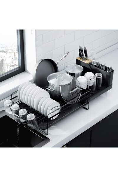 Telfun Dish Drainer Rack - Extendable Dish Drainer, Multifunctional Dish Rack...