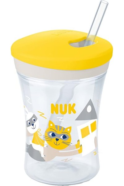 Nuk Action Cup Toddler Cup | 12+ Months | Twist Close Soft Drinking Straw | L...