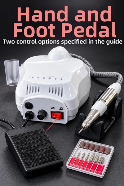 shopwave Electric Nail File Hand and Foot Operated Set