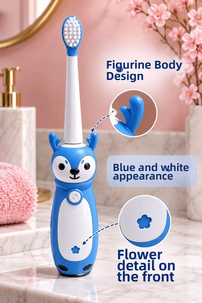 shopwave Electric Children's Toothbrush with Blue and White Figures