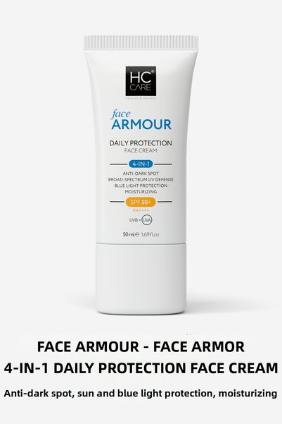 HC Care Face Armor Spf 50 - 4 Effective Daily Protective Sun Cream - 50 Ml.
