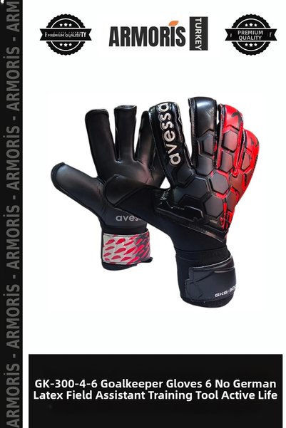 Armoris Gk-300-4-6 Goalkeeper Gloves No. 6 German Latex On-Field Auxiliary Tr...