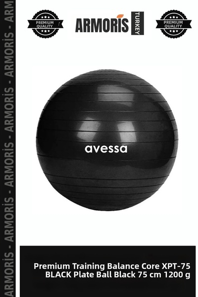 Armoris Premium Training Stretching Core Xpt-75-Black Plates Ball Black 75 cm...