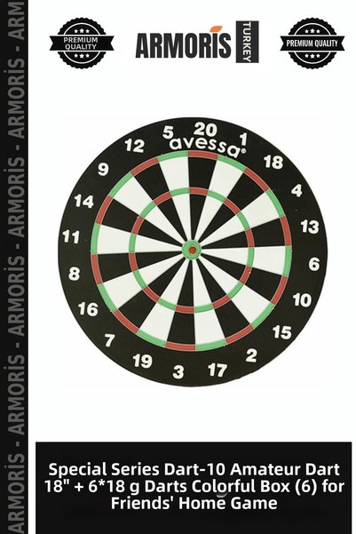 Armoris Special Series Dart-10 Amateur Darts 18" + 6*18 Gr Arrow Colorful Box...