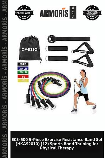 Armoris Ecs-500 5-Piece Exercise Workout Rubber Set (Hkas2010) (12) Fitness R...