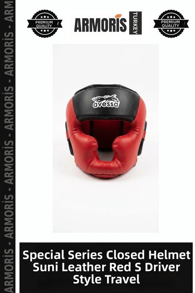 Armoris Special Series Closed Helmet Faux Leather Red S Driver Style Travel