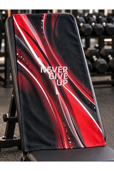 Dotamess منشفة رياضية مطبوعة عليها Never Give Up مقاس 50 × 100 سم، تمتص العرق...