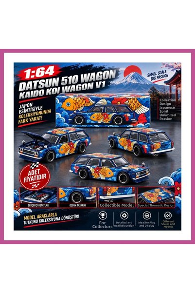 Generic Brand X Kaidohouse 1/64 Datsun Kaido 510 Wagon Koi Wagon V1 (Price Is...