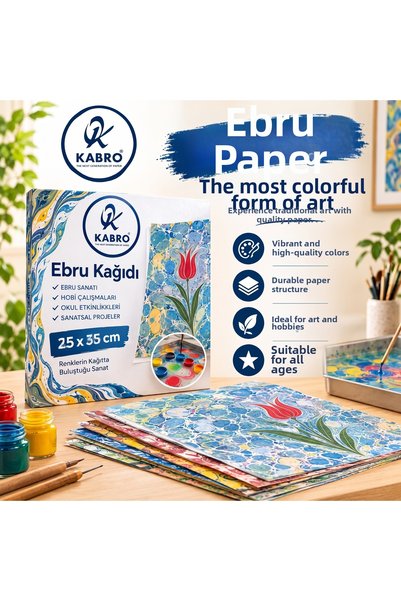 kabro ورق إبرو، مقاس 25 × 35 سم، وزن 120 جرامًا، 100 قطعة. |   فن الرسم على ا...