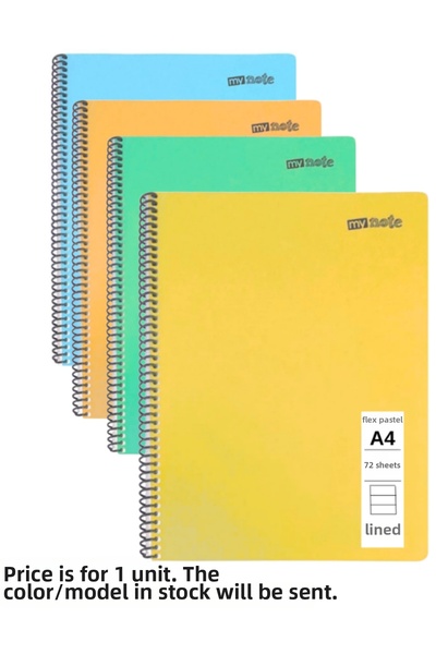 Dağtaş Kırtasiye Flex Pastel Notebook A4 72 Sheets Lined 1 Piece