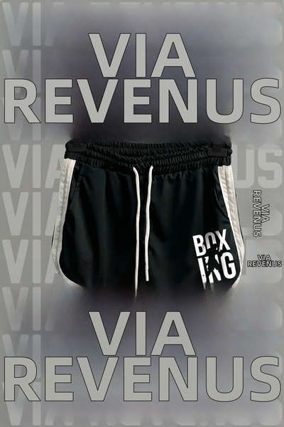 Vordevia Boxing cu imprimeu Pantaloni scurți sport pentru alergare și fitness...