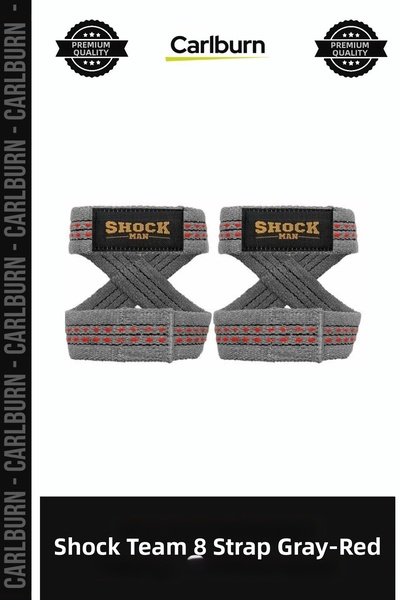 Carlburn Custom-Made Shock Team 8 Strap, Gray-Red, Fitness, Unisex.