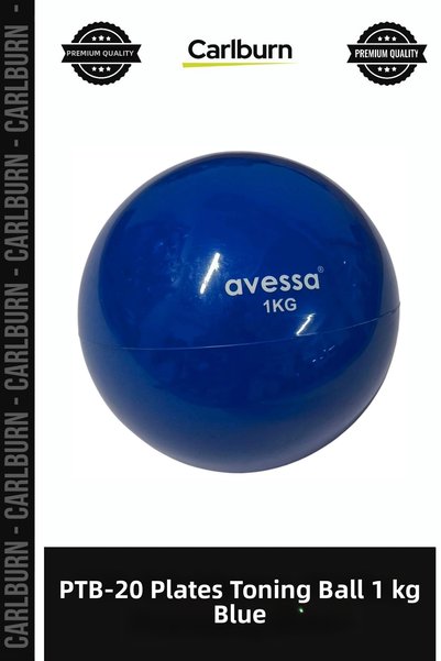 Carlburn Delux Series PTB-20 Plates Toning Ball, 1 kg, Blue, Full-Size Gym Ball