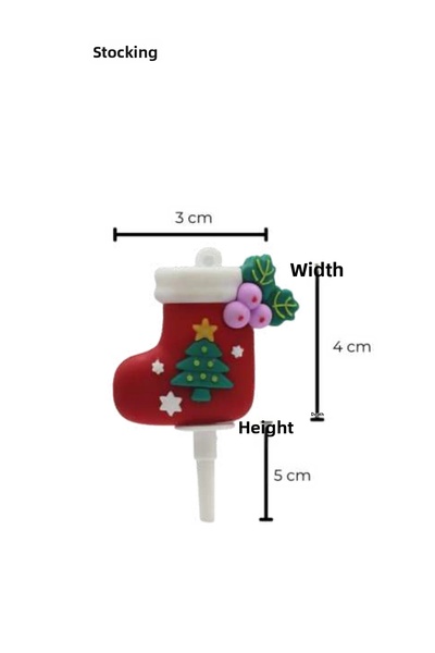 PASTRY PLANET Silicone New Year's-Themed Cake Toppers (100 Socks)