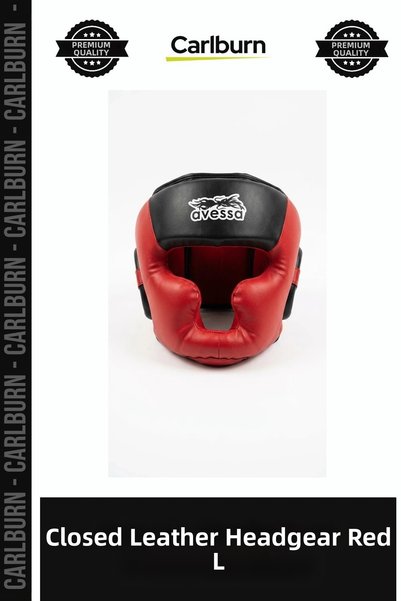 Carlburn Special Edition Full-Face Helmet, Faux Leather, Red, L, Transportati...
