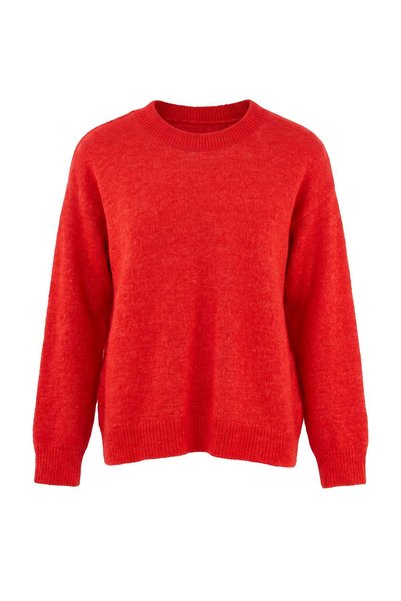 Trendyol Collection Wardrobe Essentials Red Alpaca Wool Blended Premium Yarn ...
