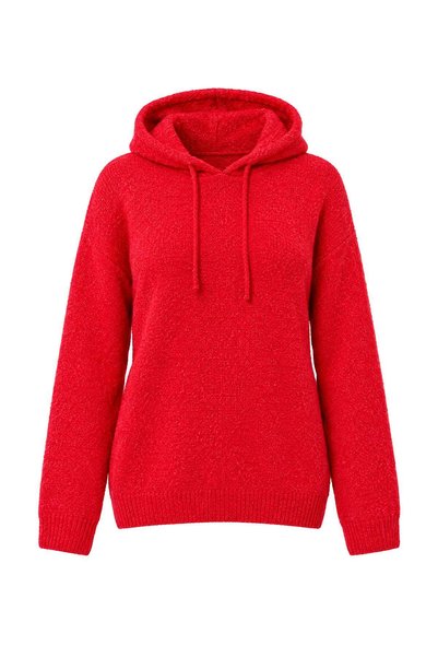 Trendyol Collection Red*010 Soft Textured Hooded Knitwear Sweater Twoaw27Kz00374