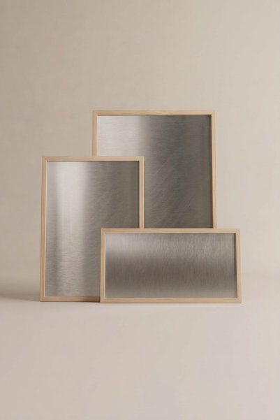 Manyetik Metal Pano Duvar Panosu – Ahşap Çerçeveli Not ve Fotoğraf Panosu (Magnetic board) - Mood Board